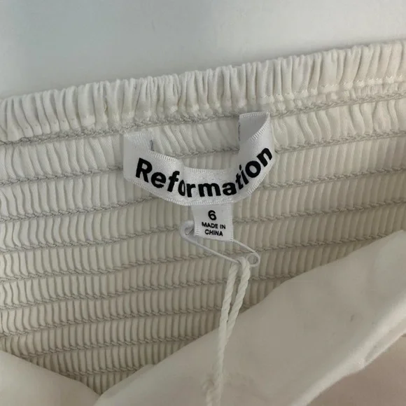 Reformation Joi Ruched Long Sleeve Top NWT - Picture 7 of 7